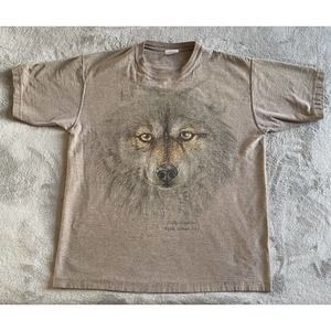 Vintage Hazelwoods Shirt Mens XL Brown Crew Wildlife National Forest Cabinwear